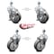 Service Caster 4 Inch Thermoplastic Rubber Swivel 12mm Threaded Stem Caster Brake SCC, 2PK SCC-TS20S414-TPRB-M1215-2-TLB-2 - alternate 1
